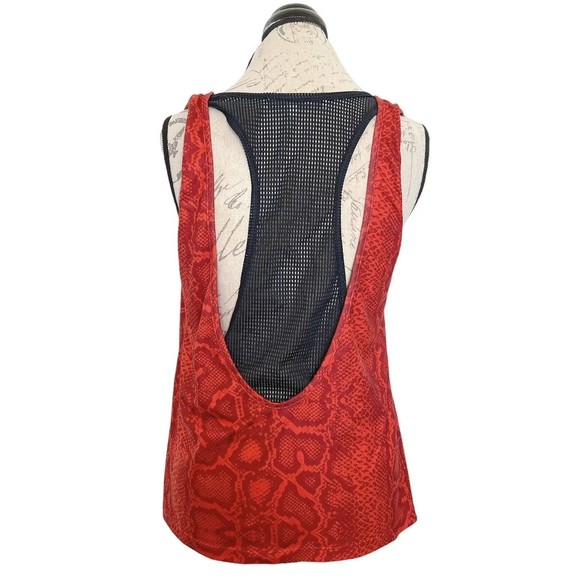 Lovers & Friends Womens Tank Top Back Mesh Snakeskin Print Sz Small Sleeveless - Picture 6 of 12